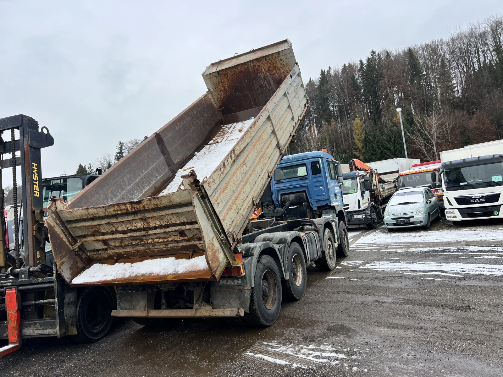 Man Tga 8х4, Тристранен самосвал, Нов внос,  - изображение 9