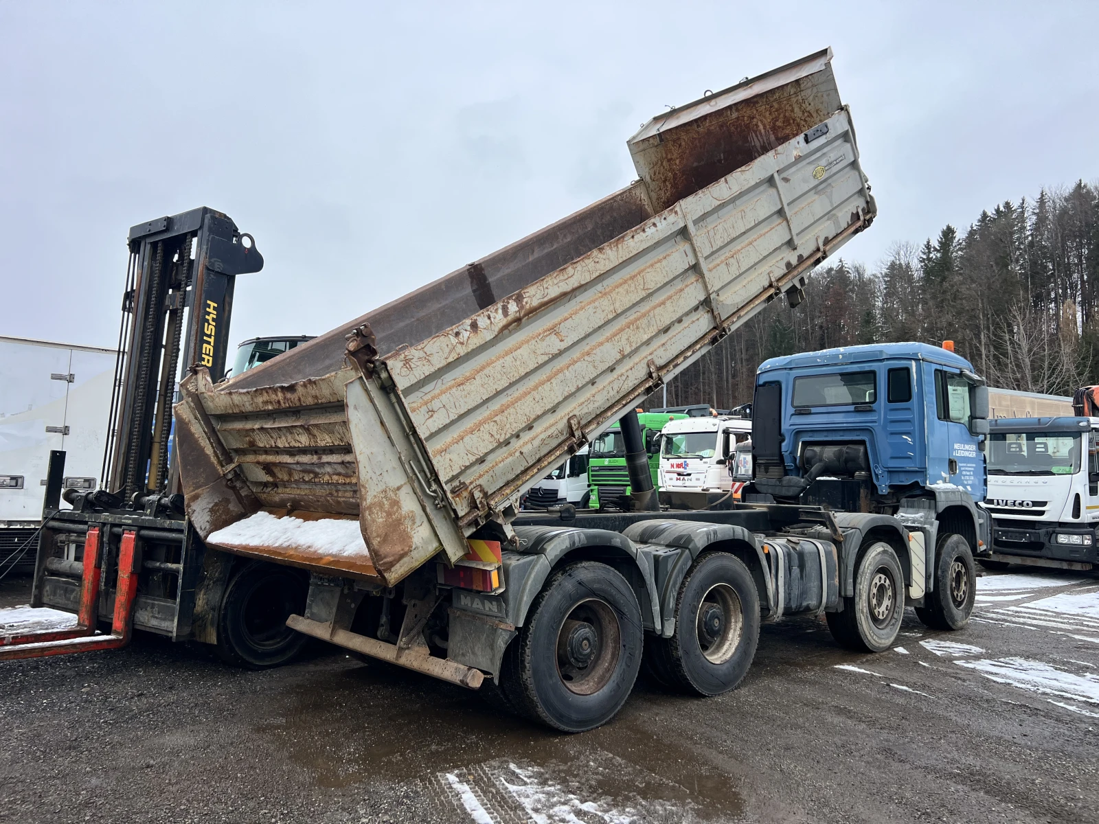 Man Tga 8х4, Тристранен самосвал, Нов внос,  - изображение 6