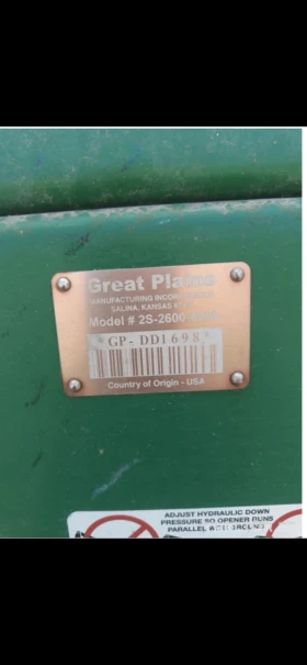 Обява за продажба на Сеялка Great Plains 2S 2600 5206 8 метра ~73 200 лв. - изображение 3