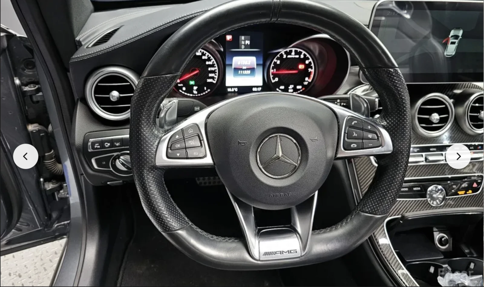 Mercedes-Benz C 63 AMG BURMESTER* CARBON* 360КАМЕРА* LANE* ASSIST* , снимка 9 - Автомобили и джипове - 53986306