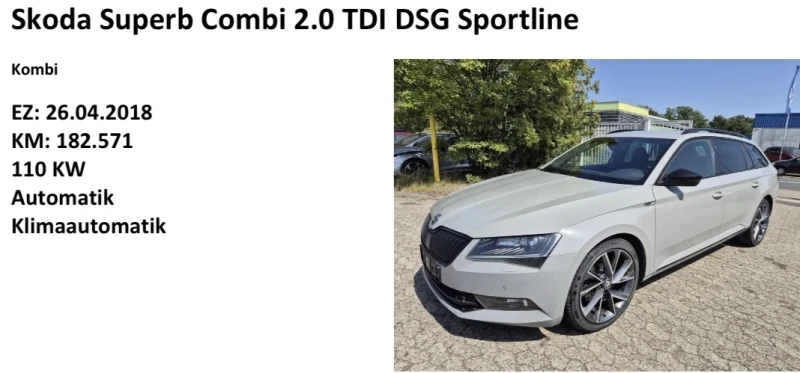Skoda Superb Sportline * NARDO * Germany  - 33999 лв. / 17383.41 € - 68218016 1