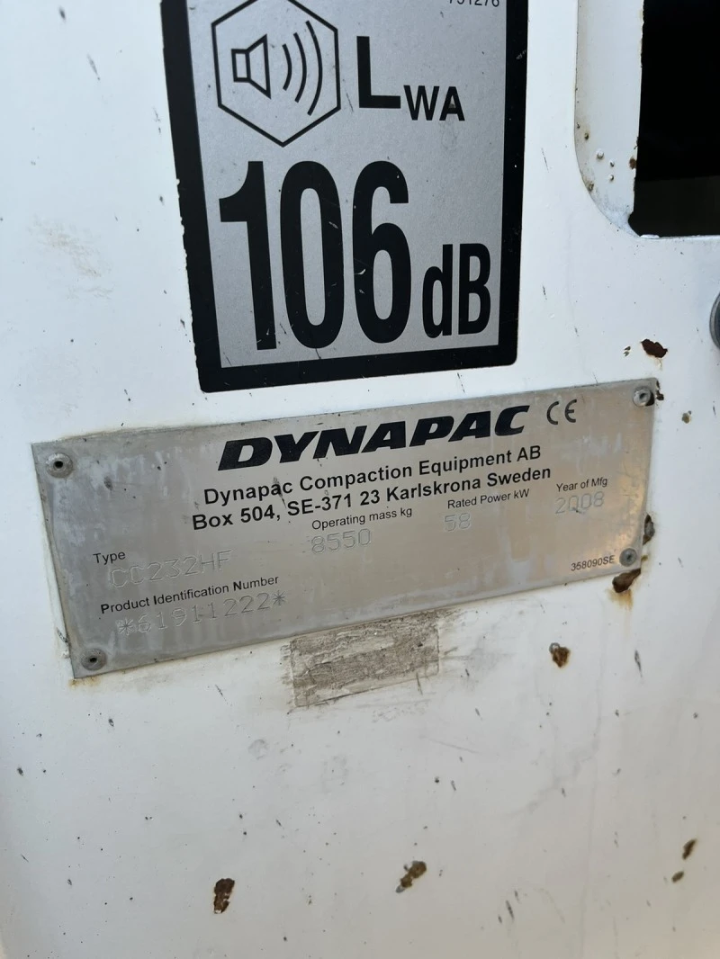 Валяк Dynapac CC 232 HF, снимка 16 - Индустриална техника - 46427657