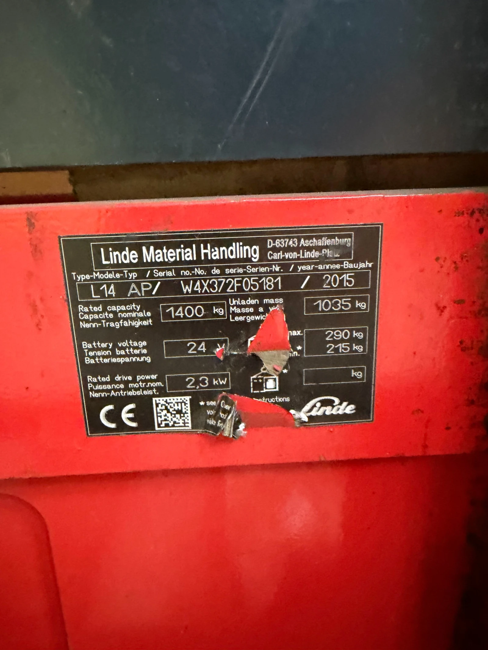 Електрокар Linde L14, снимка 7 - Индустриална техника - 55697228