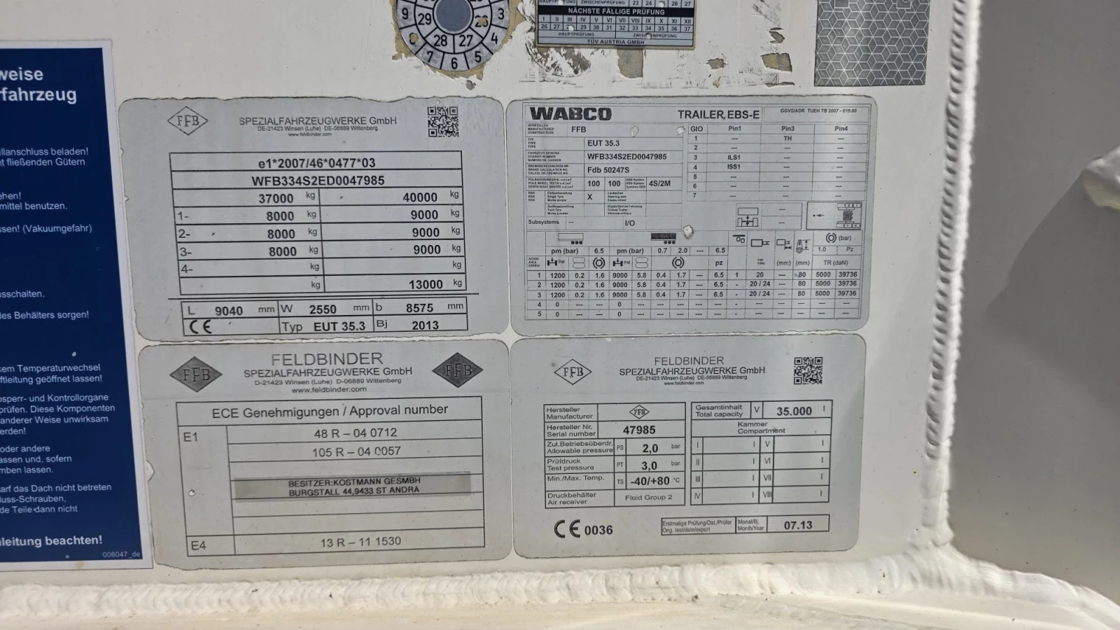 Полуремарке Feldbinder 35куб.см., снимка 8 - Ремаркета - 56099724