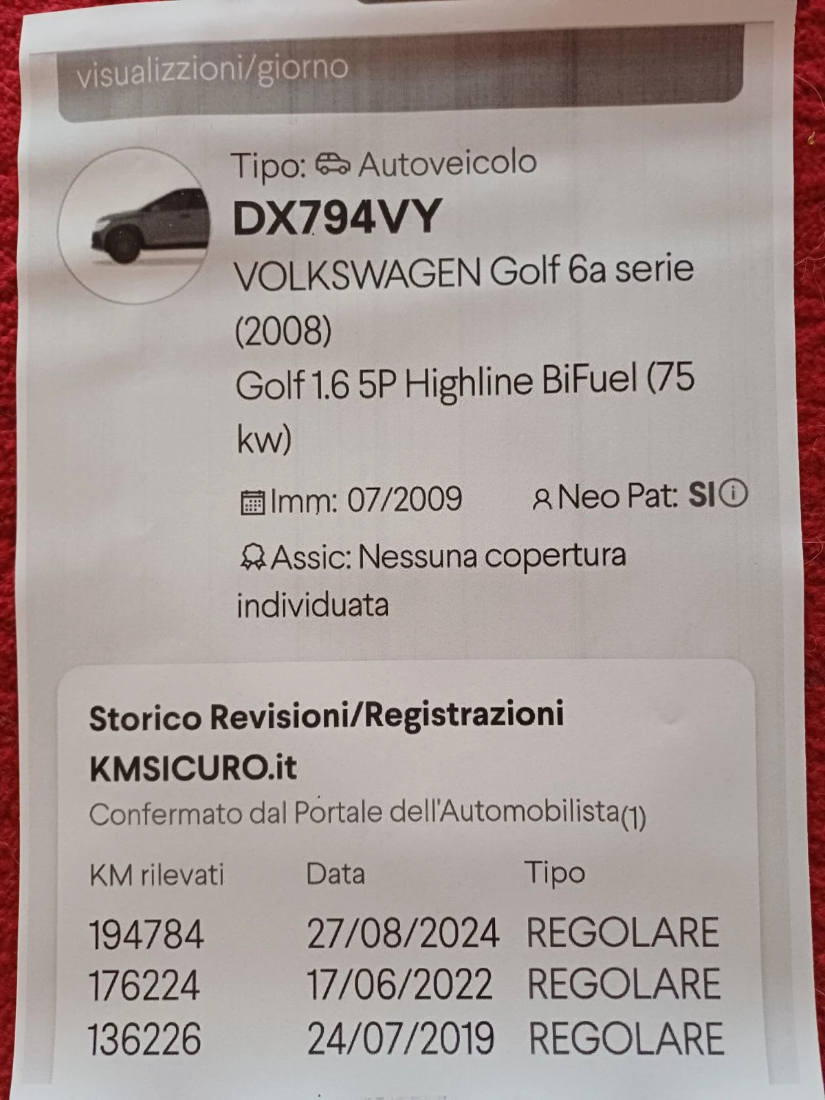 VW Golf 1.6 BiFuel HL - изображение 7