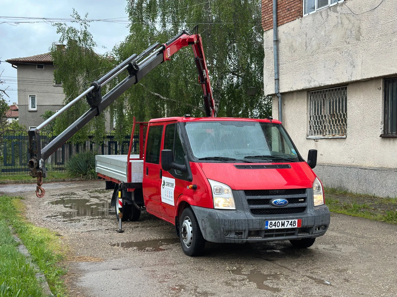 Ford Transit Бордови с Кран (Клима), снимка 4 - Бусове и автобуси - 54582740