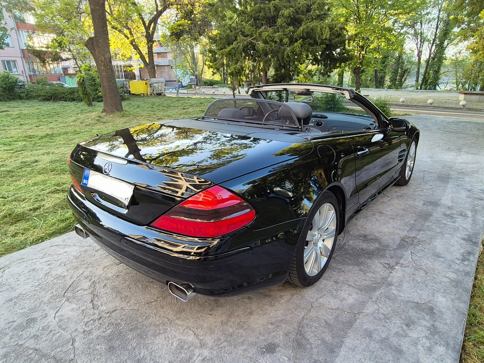 Mercedes-Benz SL 500 НАВИ* КОЖА* ГАЗ* ПОДГРЕВ* ОБДУХВАНЕ* КАТО-НОВ - изображение 5