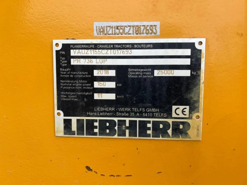 Булдозер Друга Liebherr PR 736 LGP, снимка 17 - Индустриална техника - 48235756