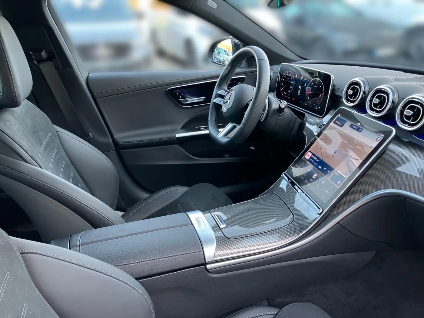 Mercedes-Benz C 220 d/ AMG/ LED/ CAMERA/ DISTRONIC/, снимка 13 - Автомобили и джипове - 53862644