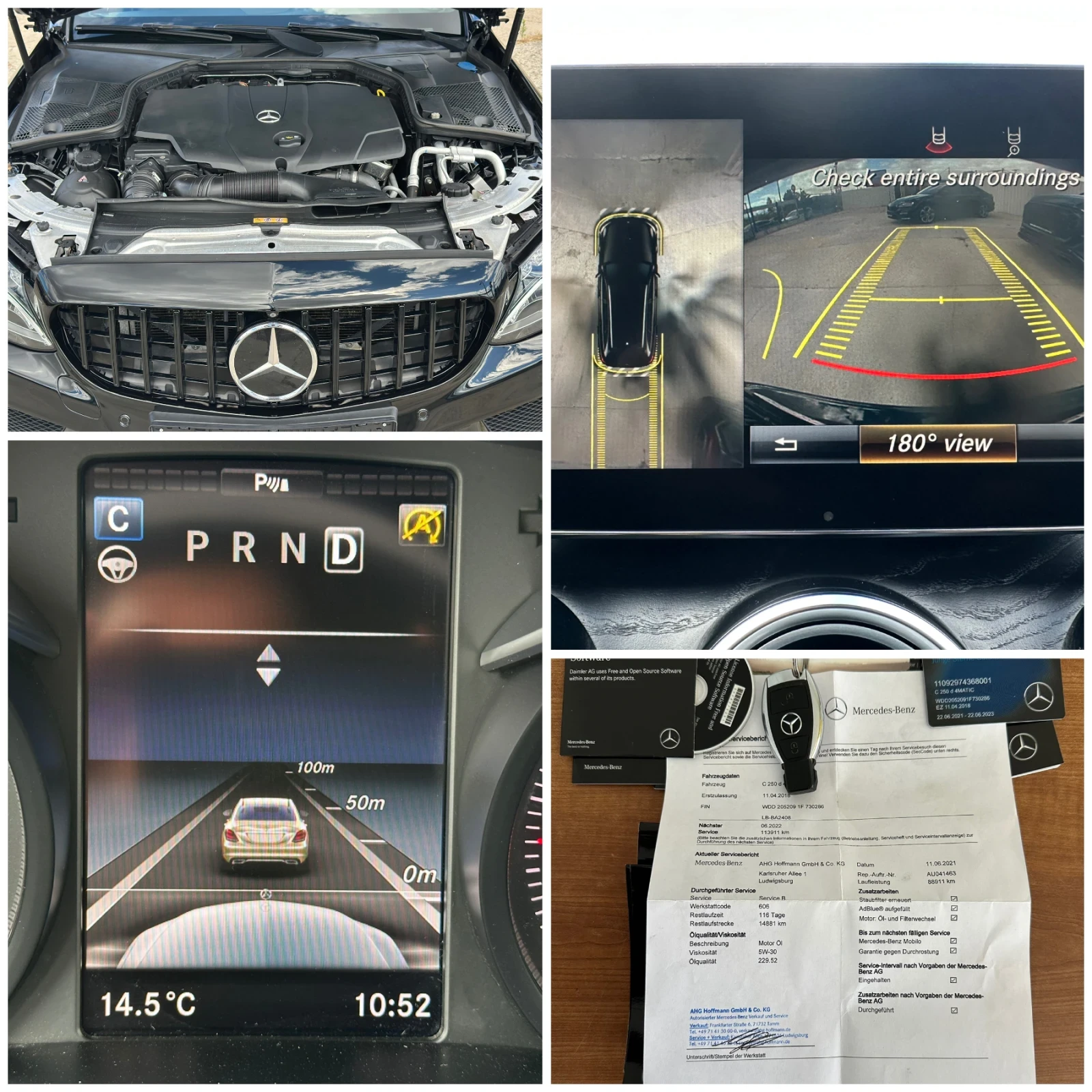 Mercedes-Benz C 250 AMG-4MATIC-DISTRONIC-HUD-ПАНОРАМА-КАМЕРИ360-ОБДУХВ, снимка 15 - Автомобили и джипове - 56221696