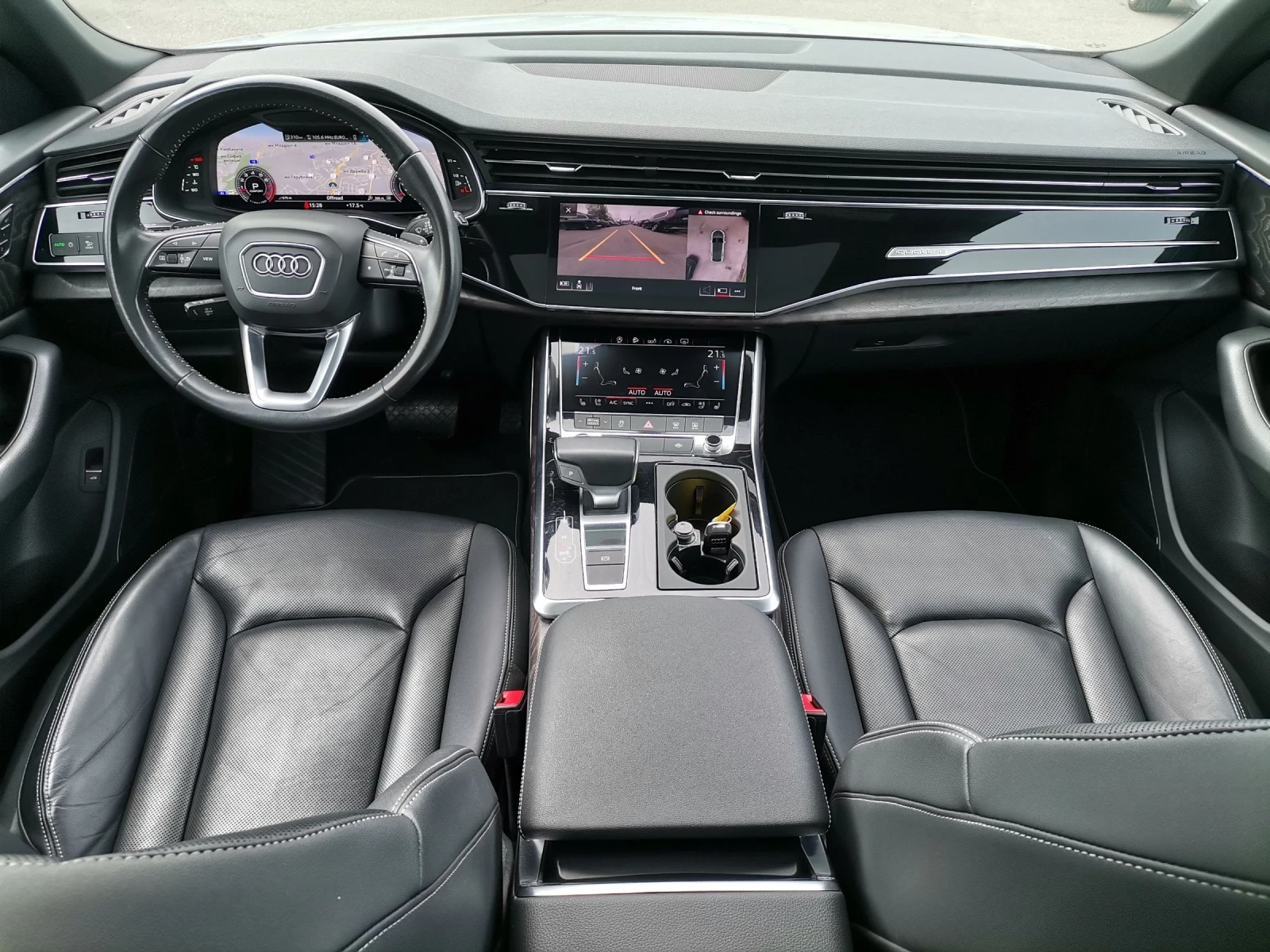 Audi Q8 55TFSI/S-line/BlackOptic/360/100хил.км , снимка 14 - Автомобили и джипове - 54285297