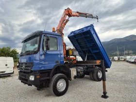 Mercedes-Benz Actros 1850 * V8 * 4 x 4 * ATLAS 155.1 * Самосвал с Кран, снимка 1