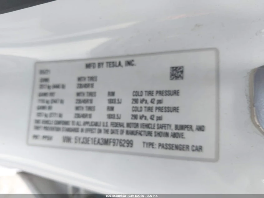 Tesla Model 3 Standard Range Plus Rear-Wheel Drive, снимка 9 - Автомобили и джипове - 53934007