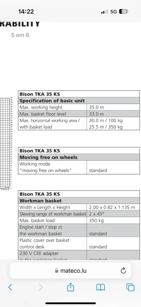 Автовишка Друга марка Palfinger Bison 35 TKA, снимка 17