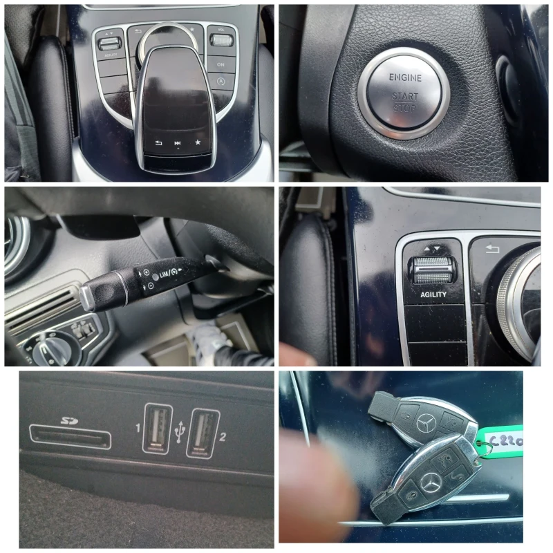 Mercedes-Benz C 220 2.2-170к.с НАВИГАЦИЯ!КОЖА!АВТОМАТ!ПОДГРЕВ!ТОП!, снимка 14 - Автомобили и джипове - 49848355