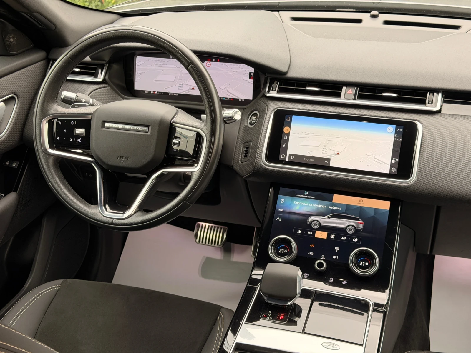 Land Rover Range Rover Velar Facelift-2.0IBRIDO-КОЖА-АЛКАНТАРА-ДИСТРОНИК-KEYLES, снимка 14 - Автомобили и джипове - 54654274
