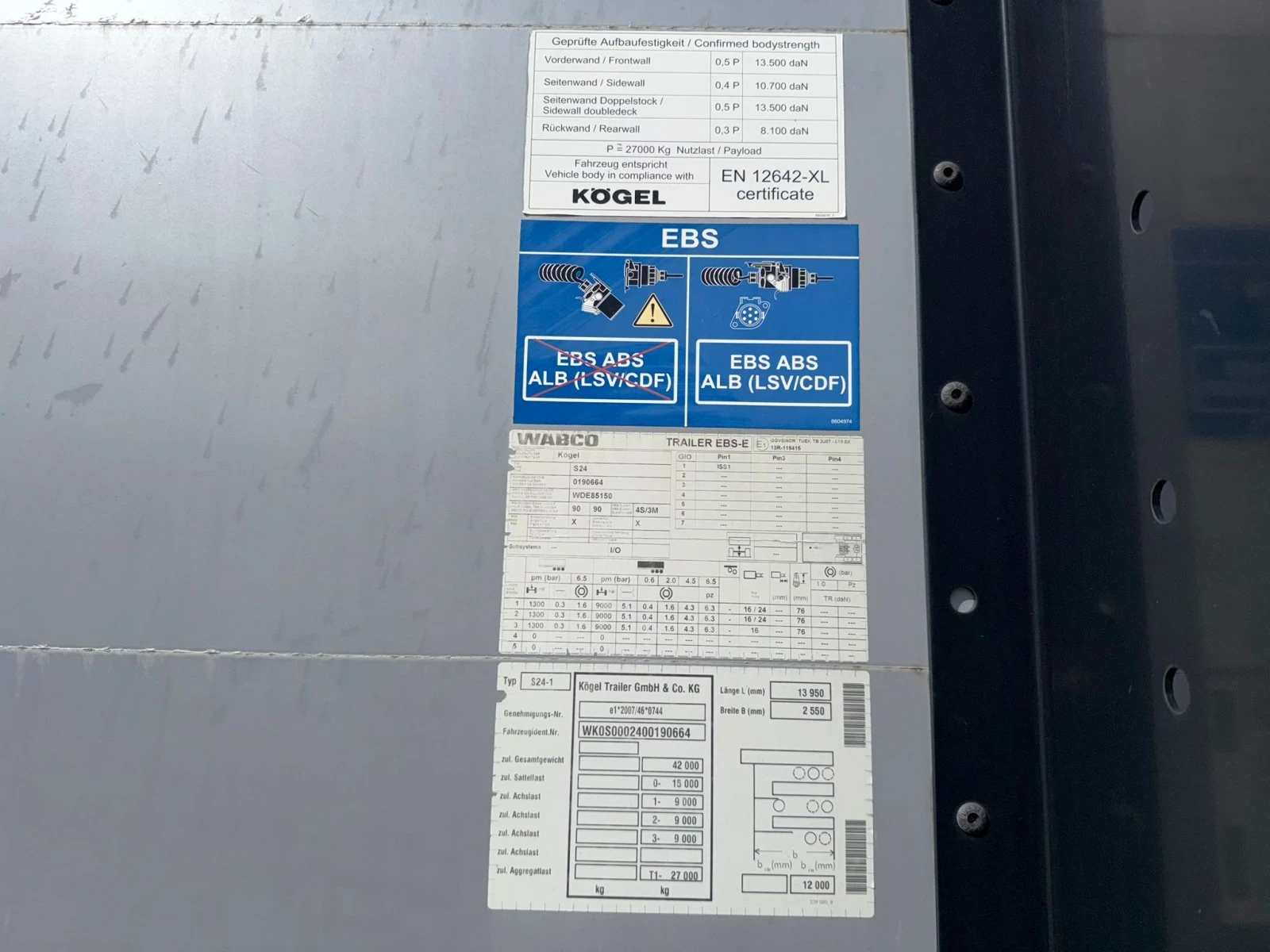 Полуремарке Koegel SN 24 SAF WABCO 12-642 XL-CODE ЛИЗИНГ!!!, снимка 12 - Ремаркета - 54144658