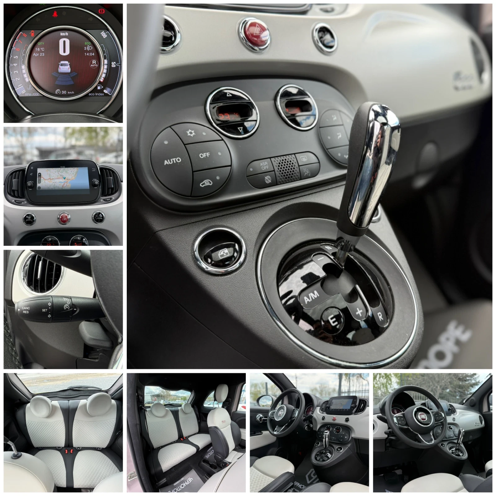 Fiat 500 1.2 Rockstar AUTOMATIC* NAVI* , снимка 17 - Автомобили и джипове - 54331823
