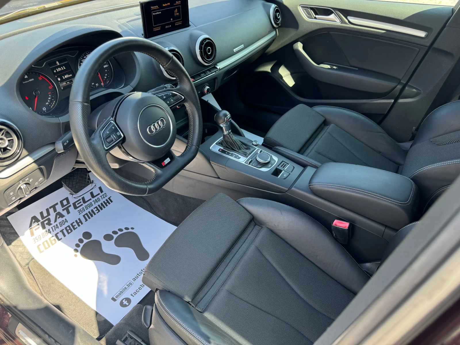 Audi A3 2.0TDI 3xS line quattro* ЛИЗИНГ* БАРТЕР, снимка 9 - Автомобили и джипове - 55624461