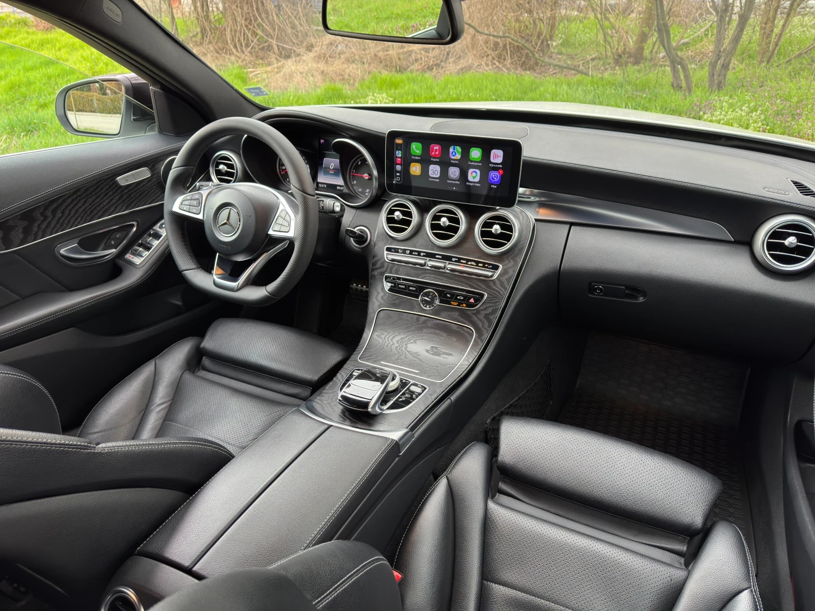 Mercedes-Benz C 220 FULL AMG line Distronic HeadUp CarPlay, снимка 11 - Автомобили и джипове - 55705070