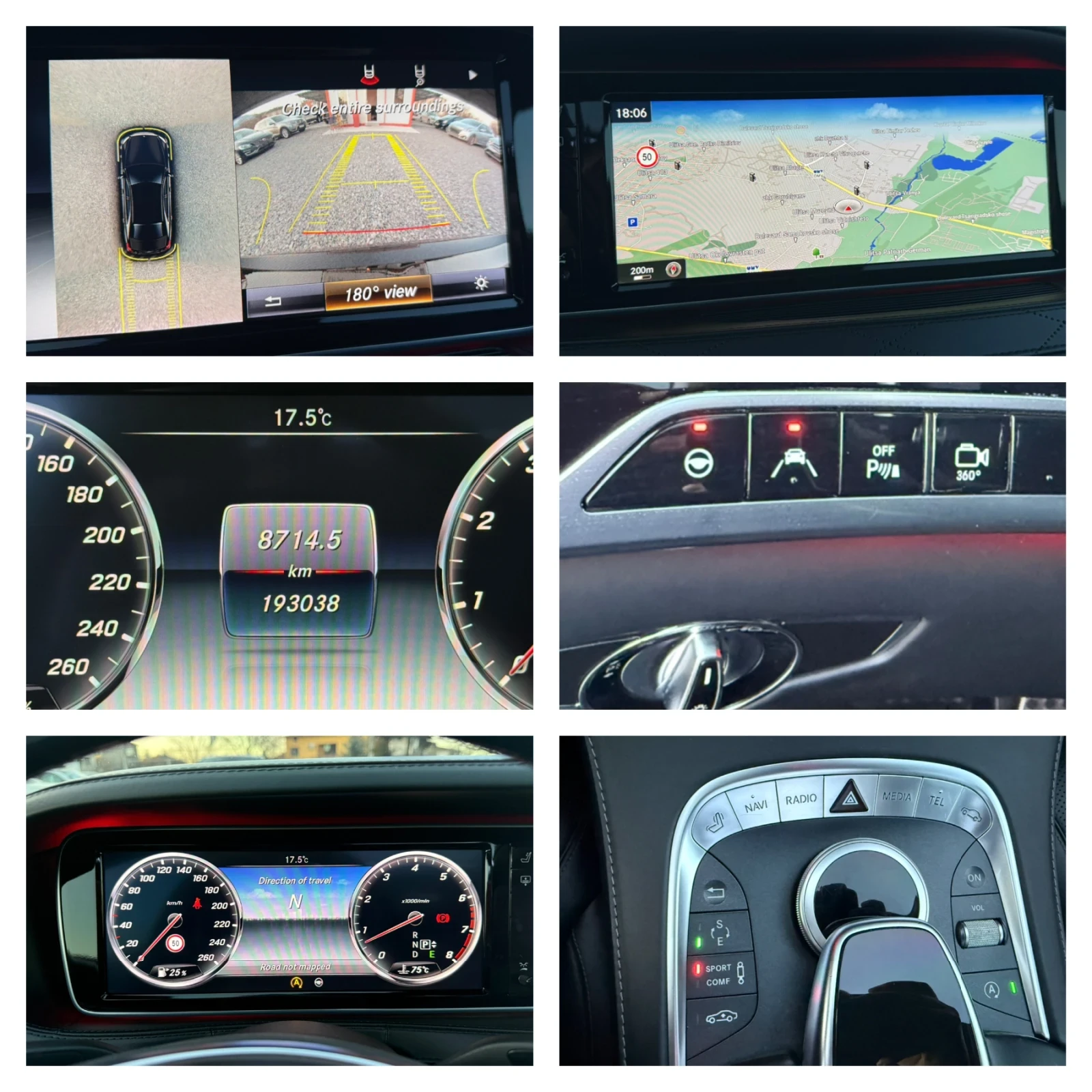 Mercedes-Benz S 500 4MATIC/designo/360/Burmester/Full Led/Панорама/EU6, снимка 15 - Автомобили и джипове - 53803204