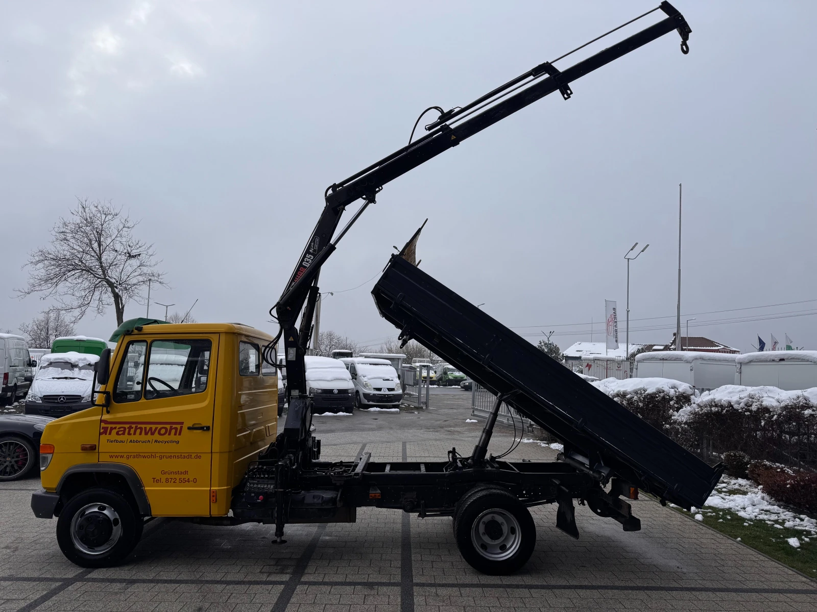 Mercedes-Benz Vario 815d Самосвал + кран Hiab 035-2 3.70м. - изображение 4