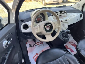 Fiat 500 1.4i 100k ГАЗ КОЖА ПАНОРАМА, снимка 11