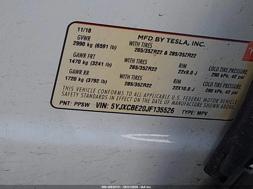 Tesla Model X 75D AWD, снимка 9 - Автомобили и джипове - 55893534