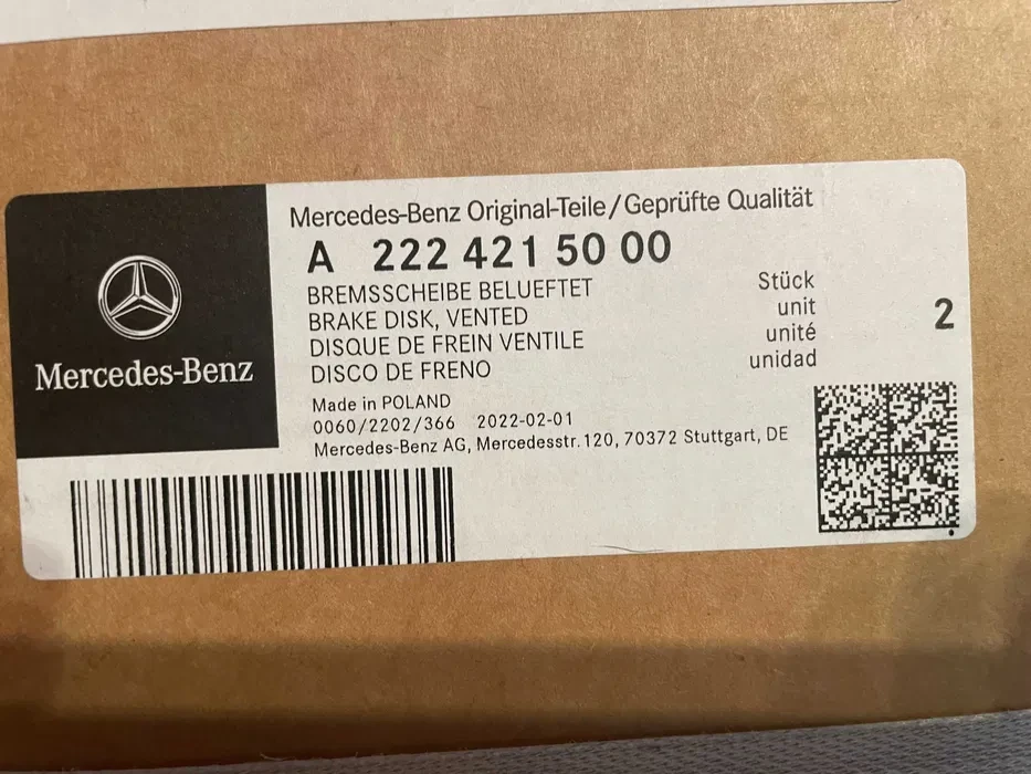 W222 спирачни дискове 4 бр. оригинални чисто нови, снимка 10 - Части - 54171750