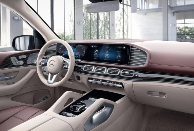 Mercedes-Benz GLS 600 MAYBACH/E-ACTIVE BODY/FIRST CLASS/DESIGNO/BURM/TV/, снимка 9 - Автомобили и джипове - 52800418