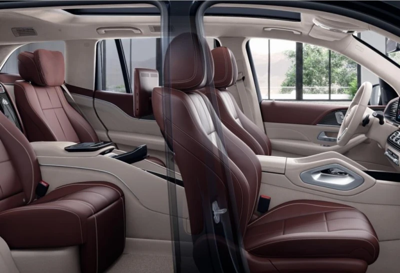 Mercedes-Benz GLS 600 MAYBACH/E-ACTIVE BODY/FIRST CLASS/DESIGNO/BURM/TV/, снимка 10 - Автомобили и джипове - 52800418