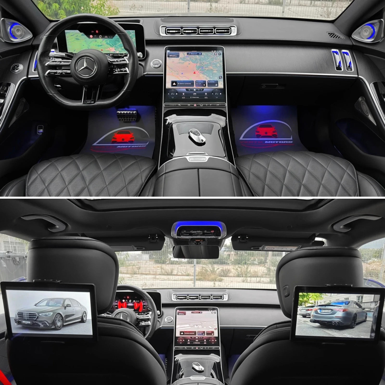 Mercedes-Benz S 350 BRABUS/ PANO/ 3xTV/ 360 CAM/ 4MATIC+ / 3D BURMESTE, снимка 9 - Автомобили и джипове - 55435545