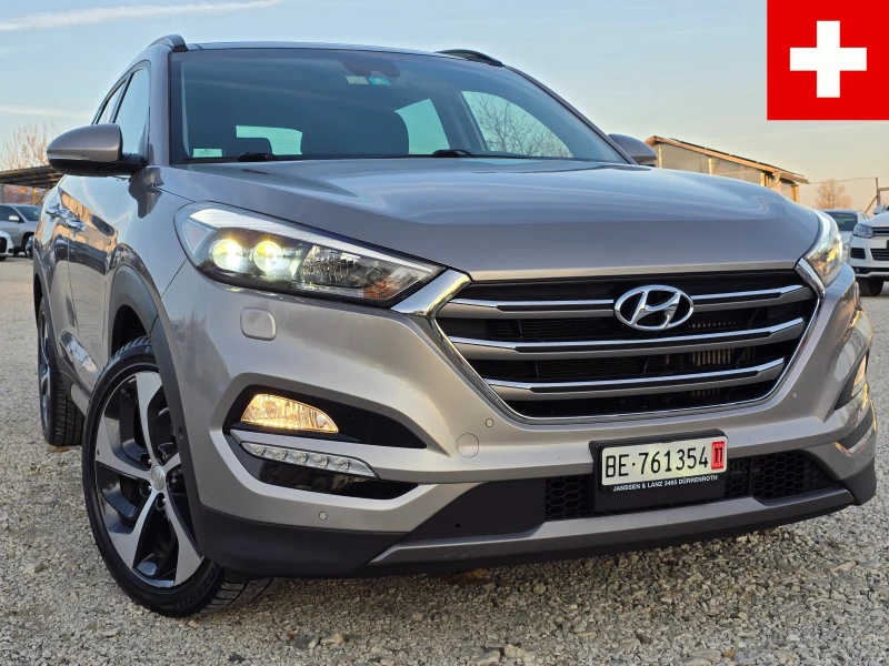 Hyundai Tucson 2.0/4X4/VERTEX/ПАНОР./КОЖА/FULL/Швейц., снимка 1 - Автомобили и джипове - 48132416