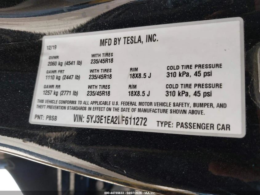 Tesla Model 3, снимка 9 - Автомобили и джипове - 54419107