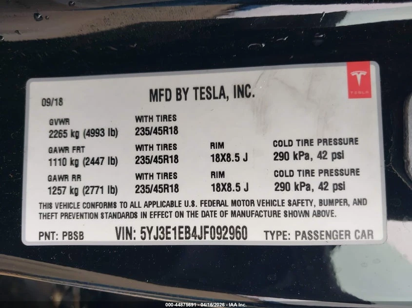 Tesla Model 3 Long Range/Performance * КРАЙНА ЦЕНА* , снимка 9 - Автомобили и джипове - 54488201