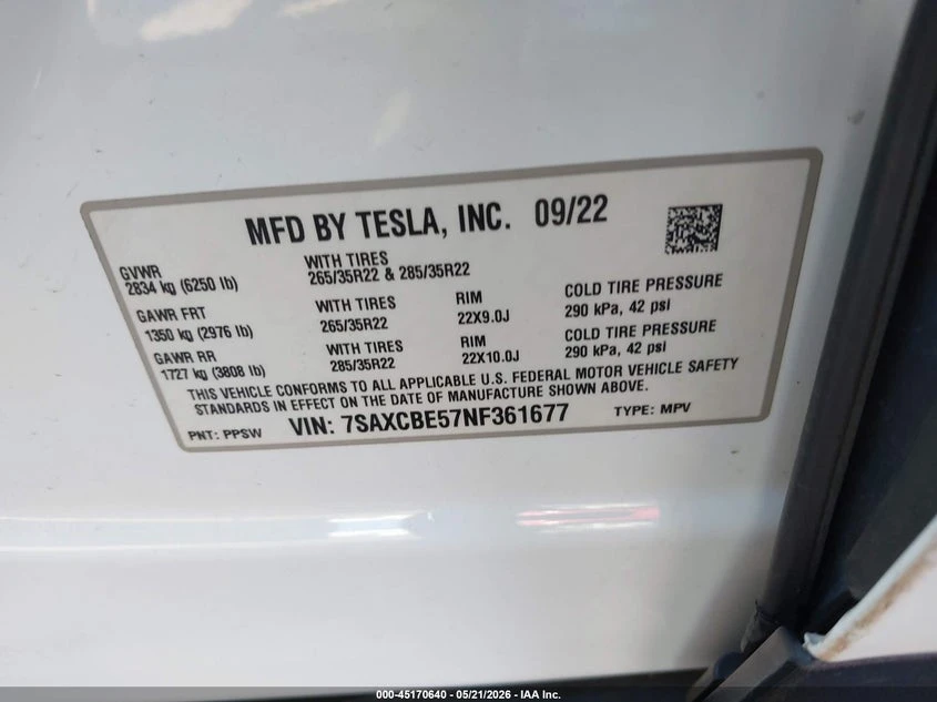 Tesla Model X Dual Motor All-Wheel Drive, снимка 9 - Автомобили и джипове - 55287360