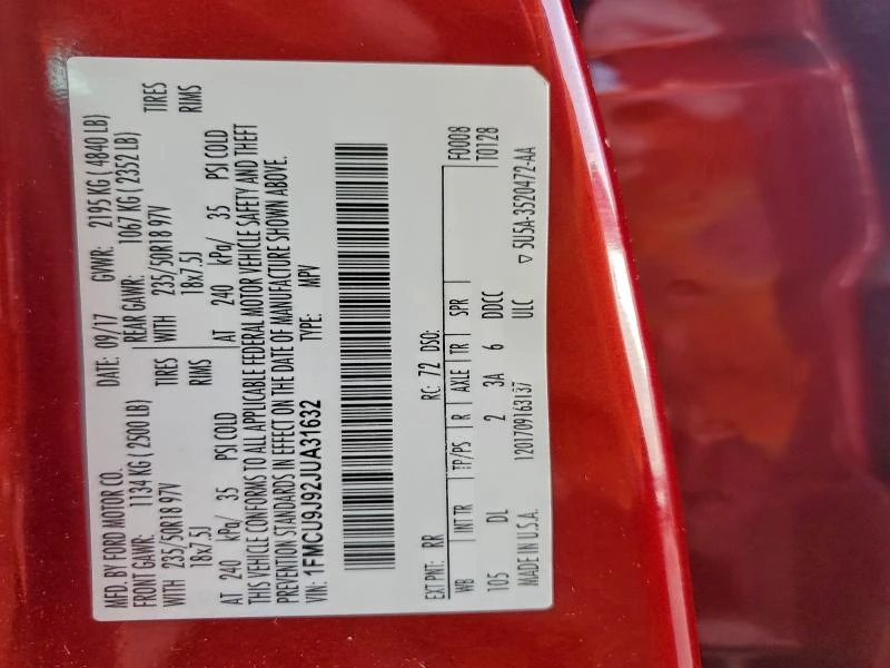 Ford Escape 2.0L 4 4x4 w/Front Whl Drv, снимка 5 - Автомобили и джипове - 53048301