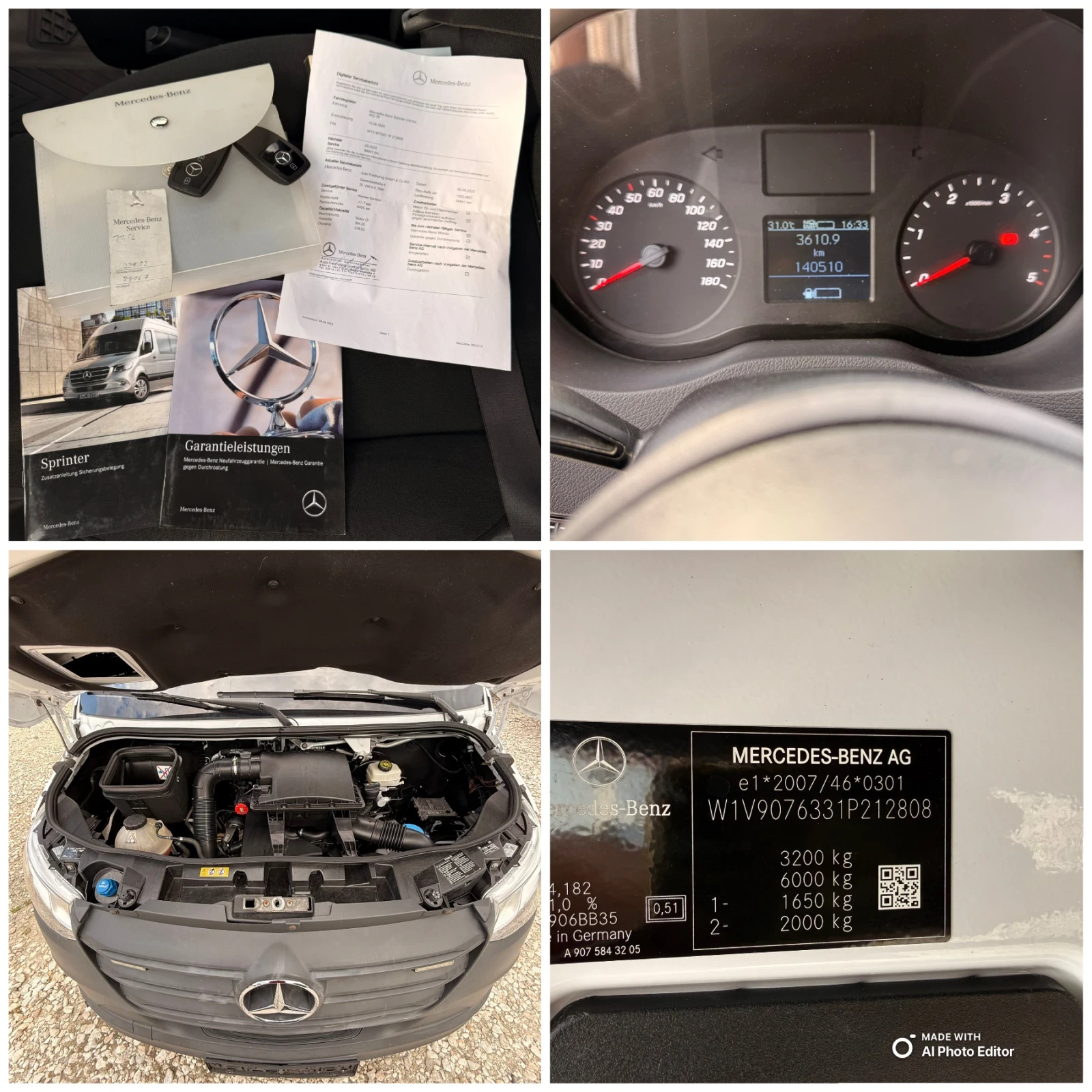 Mercedes-Benz Sprinter 316 140хл.км-Нов Внос-Клима, снимка 15 - Бусове и автобуси - 55563232
