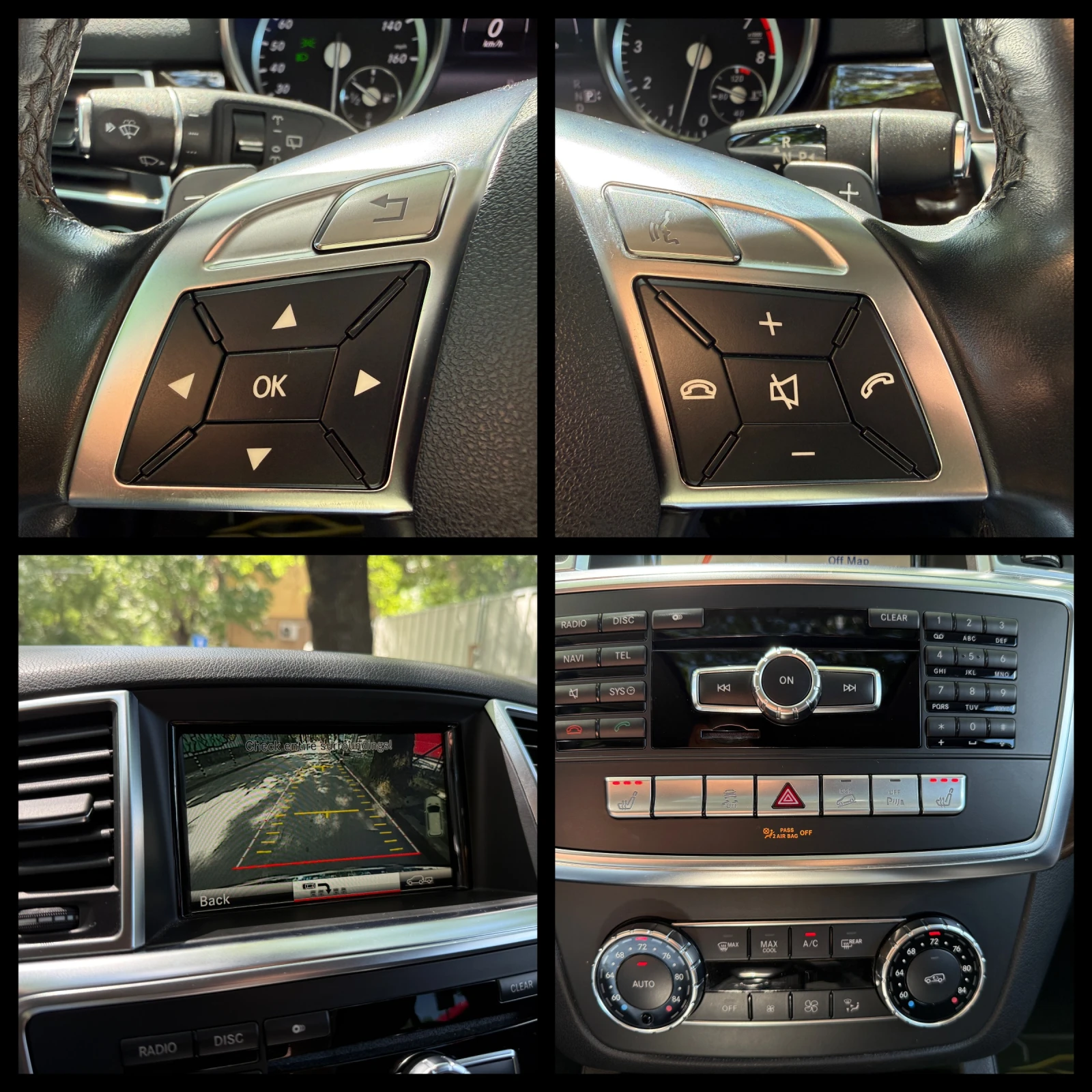 Mercedes-Benz ML 350 6 МЕСЕЦА ГАРАНЦИЯ/306к.с Подгрев/Панорама/Пружини, снимка 11 - Автомобили и джипове - 54720897