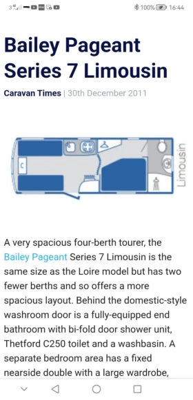 Каравана Bailey Pageant 7 limousine , снимка 7