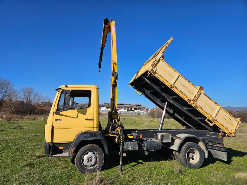 Mercedes-Benz 814 Самосвал с кран, снимка 2 - Камиони - 52740412