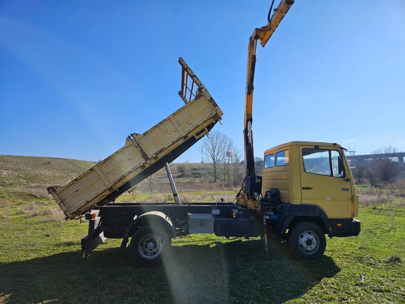 Mercedes-Benz 814 Самосвал с кран, снимка 3 - Камиони - 52740412