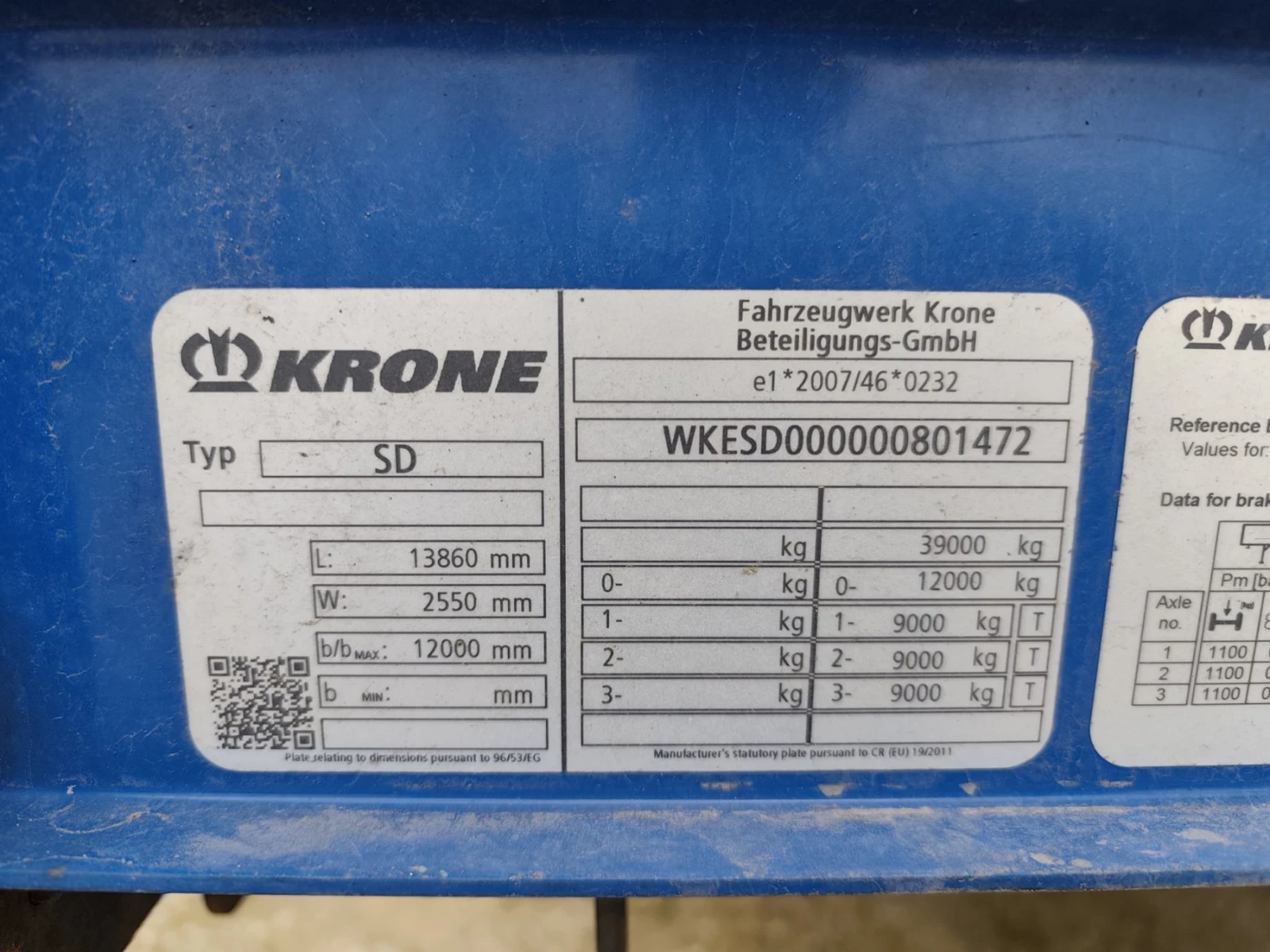 Полуремарке Krone Profi Liner SD, снимка 14 - Ремаркета - 54617918
