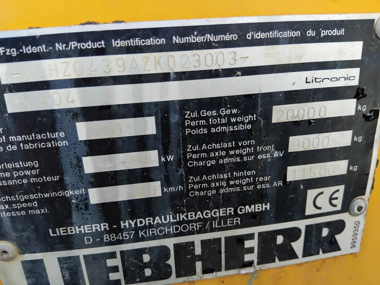 Багер Liebherr A904C - изображение 5