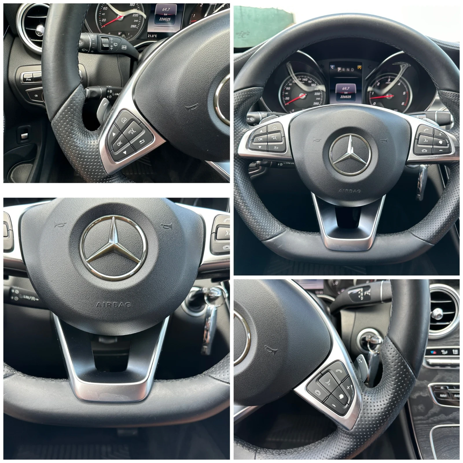 Mercedes-Benz C 220 AMG DIAMOND CHROME-226 ХИЛ.КМ-AIRMATIC-ACC-КАМЕРА, снимка 13 - Автомобили и джипове - 54789933
