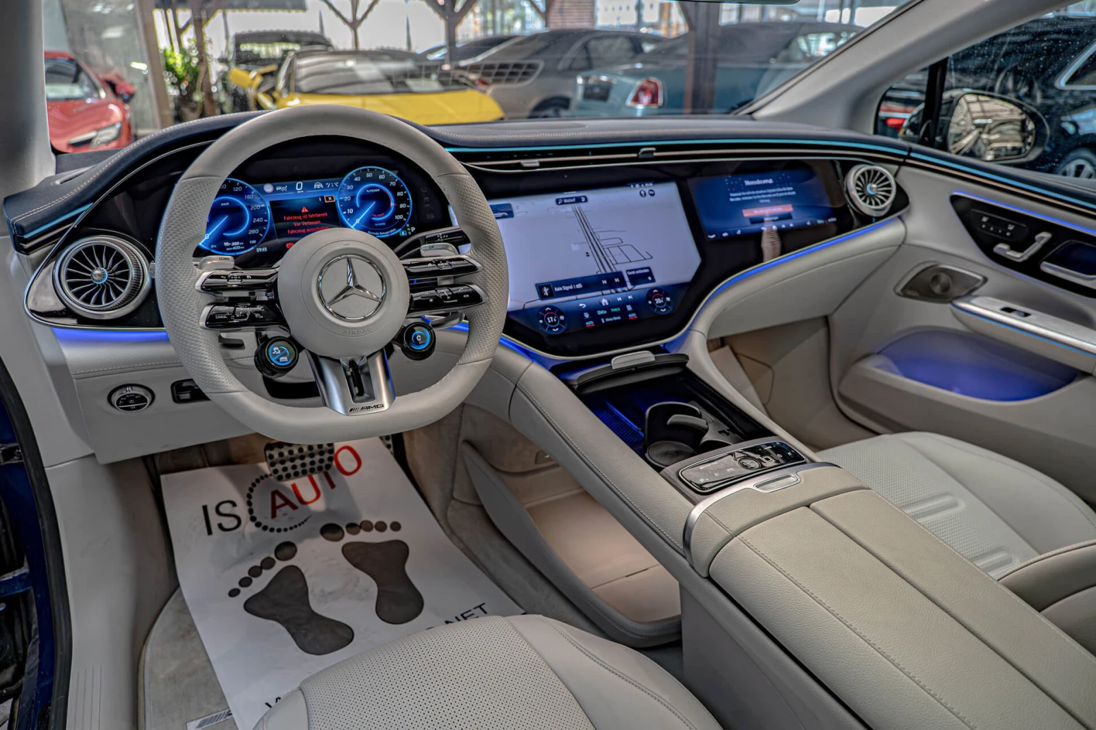 Mercedes-Benz EQE 43 AMG/4Matic/100kWh/Burmester/Обдухване/Панорама/, снимка 12 - Автомобили и джипове - 55903045