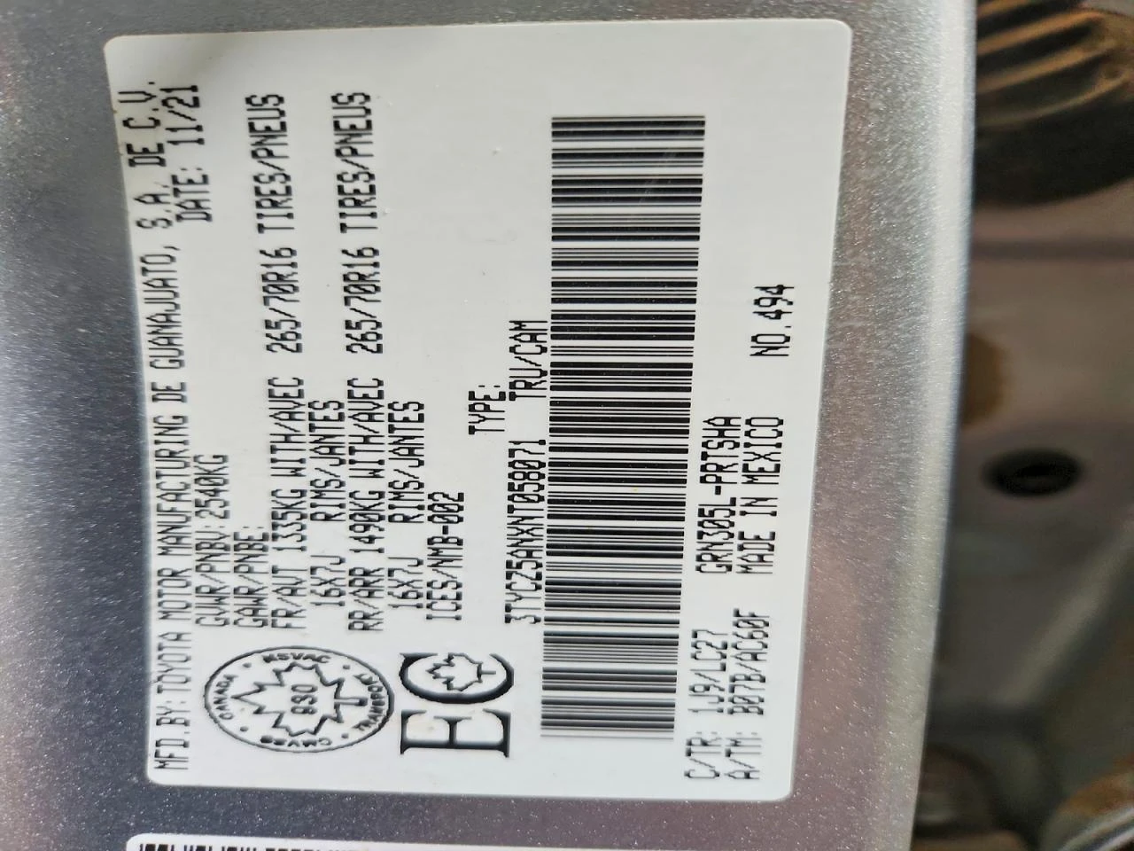 Toyota Tacoma 3.5l Sr V6, снимка 12 - Автомобили и джипове - 54129260