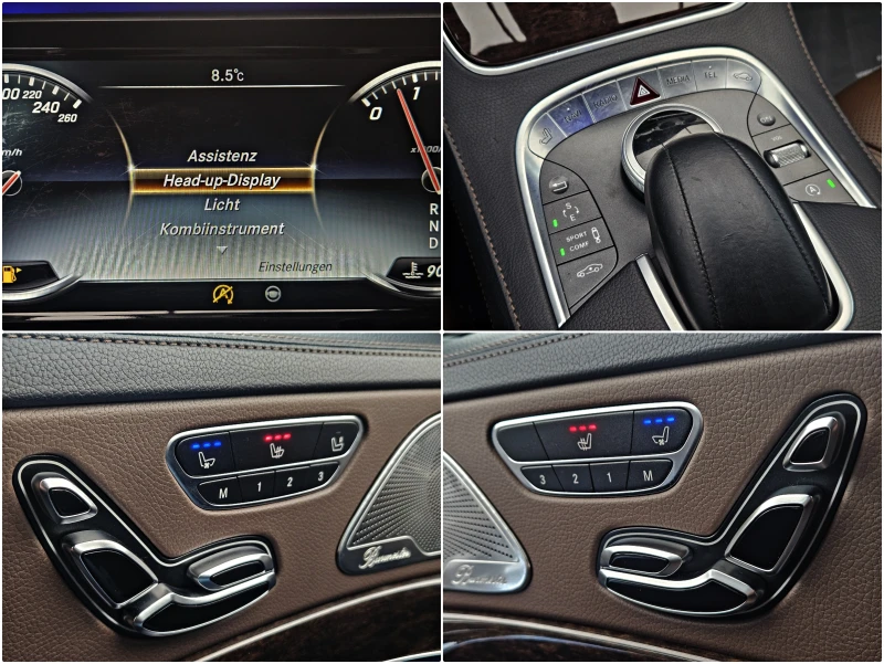 Mercedes-Benz S 350 L/BRABUS/9G/4M/TVx3/DISTR/HUD/360CAM/ОБДУХ/AMBI/LI, снимка 15 - Автомобили и джипове - 52827366