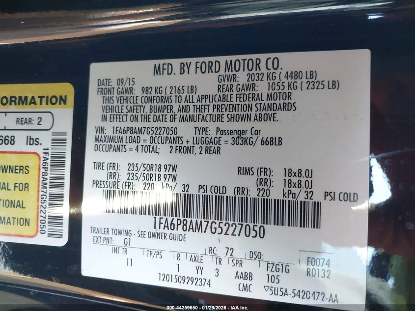 Ford Mustang 3.7l Fastback V6, снимка 9 - Автомобили и джипове - 54002316