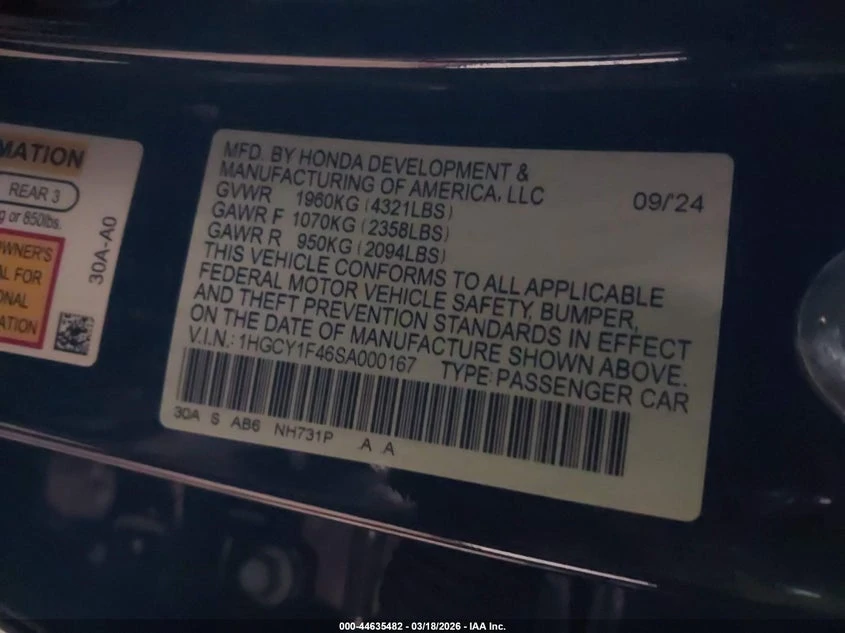 Honda Accord 1.5l Se, снимка 9 - Автомобили и джипове - 54434022